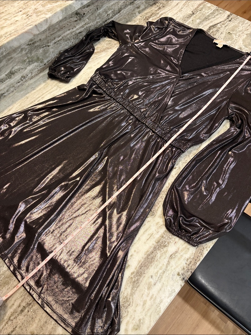 MICHAEL Michael Kors Black Metallic Dress Size XL - Picture 10 of 13